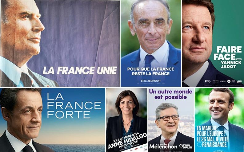 Les affiches de campagne doivent nous rassurer et tous les codes graphiques y sont