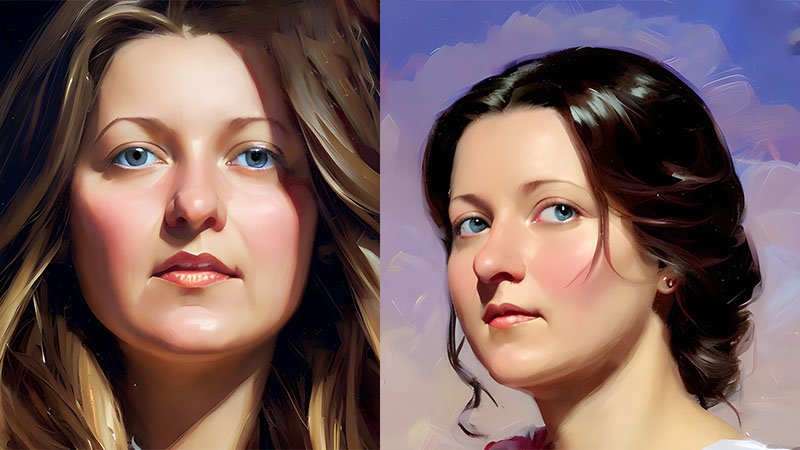 Un portrait de moi fait par l’IA Dawn AI.