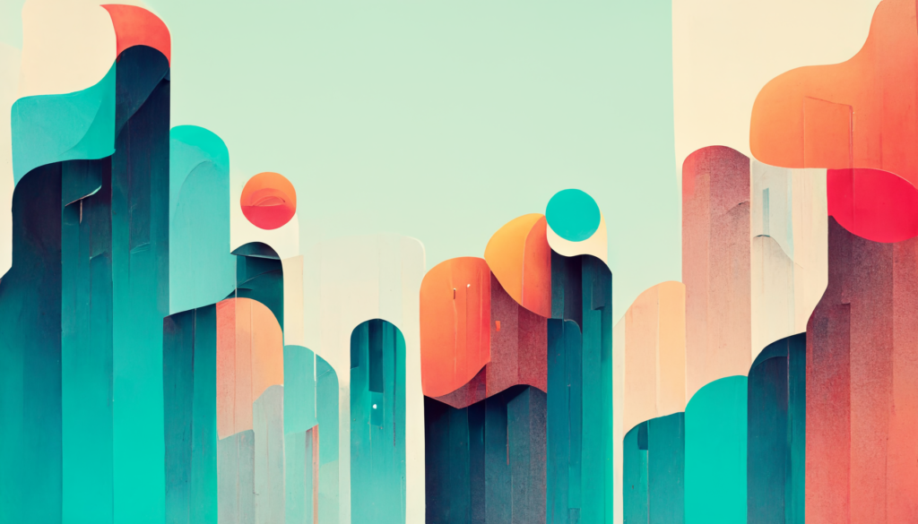 Un aplat de couleurs crée par l’IA Midjourney