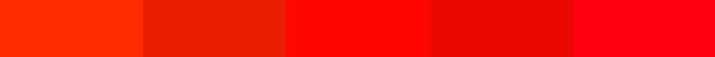 Voici une palette de cinq rouges différents