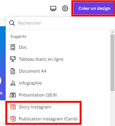 tuto canva post insta