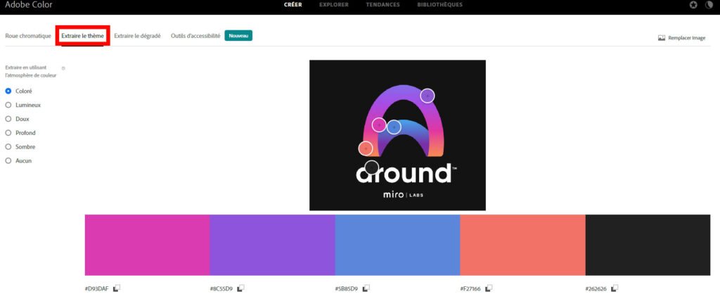 récupérer les couleurs d'un autre design avec adobe color
