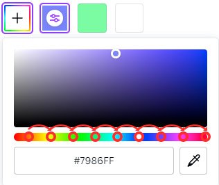 pour avoir une harmonie de couleurs, trouvez le même écart entre elles. couleurs de canva