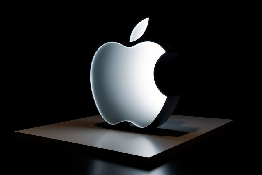 logo apple lumineux