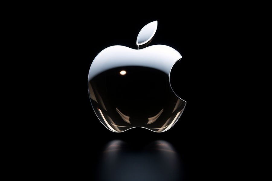 logo apple reflets