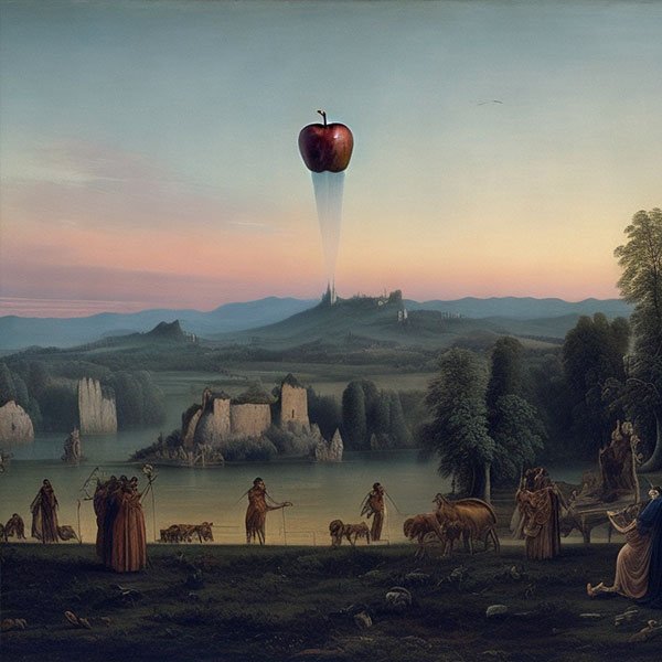 prompts artistes pomme Arnold Bcklins AI
