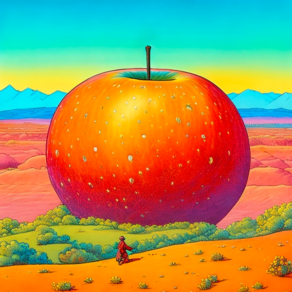 prompts pomme artistes Jean Giraud AI