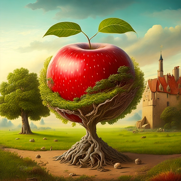 prompts artistes pomme Bosch AI