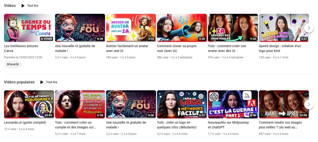 Visuels attractifs