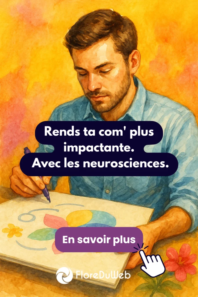 Entrepreneur concentré dessinant un visuel coloré sur un carnet, avec un fond chaleureux.