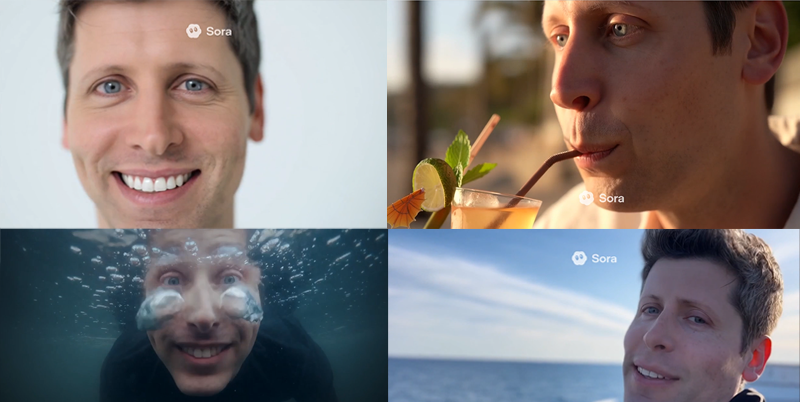 sam altman visage utilise par ia sora2 pour marketing viral