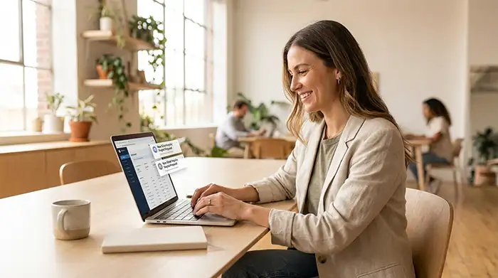 Solopreneur autonome gérant son site web référencement Google demandes clients