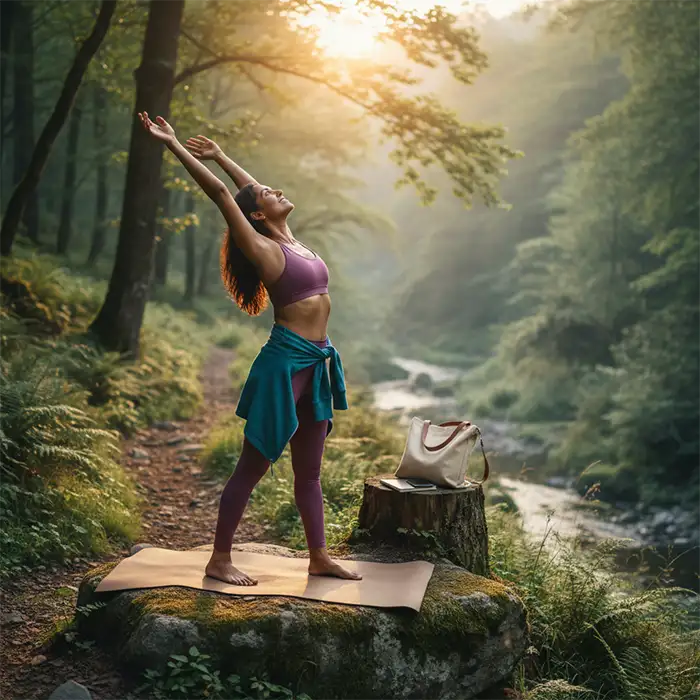 Bien-être entrepreneur indépendant pratiquant sport activité physique équilibre vie travail santé mentale