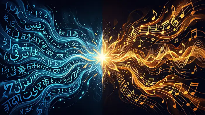 Comparaison entre ChatGPT générateur de texte et un vrai générateur de musique IA comme Lyria ou Suno