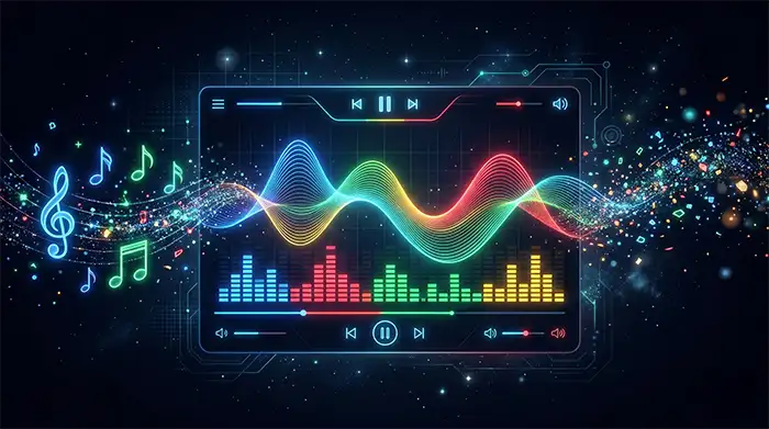 Interface du générateur de musique IA Lyria 3 dans Google Gemini avec sélection de styles musicaux