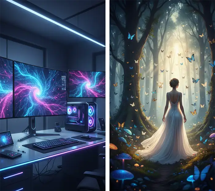 Comparaison qualité rendu intelligence artificielle vidéo réaliste Seedance 2.0 ByteDance scènes futuriste fantasy