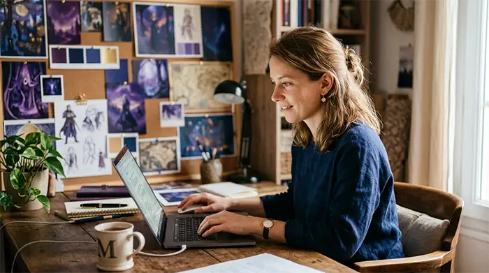 Solopreneur qui vibe code son projet créatif avec l'IA