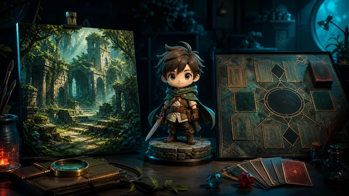 Les trois tests utilisés : paysage, personnage chibi et interface de jeu